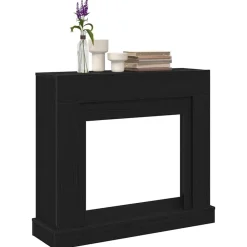 vidaXL Accesorios Para Hornos De Leña Y Chimeneas-Marco para chimenea madera ingeniería 100x30x87,5cm