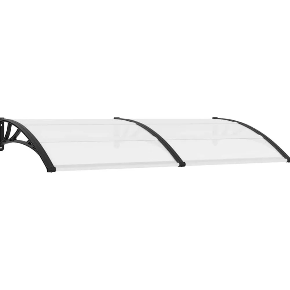 vidaXL Jardín-Marquesina para puerta PC negro 200x100 cm