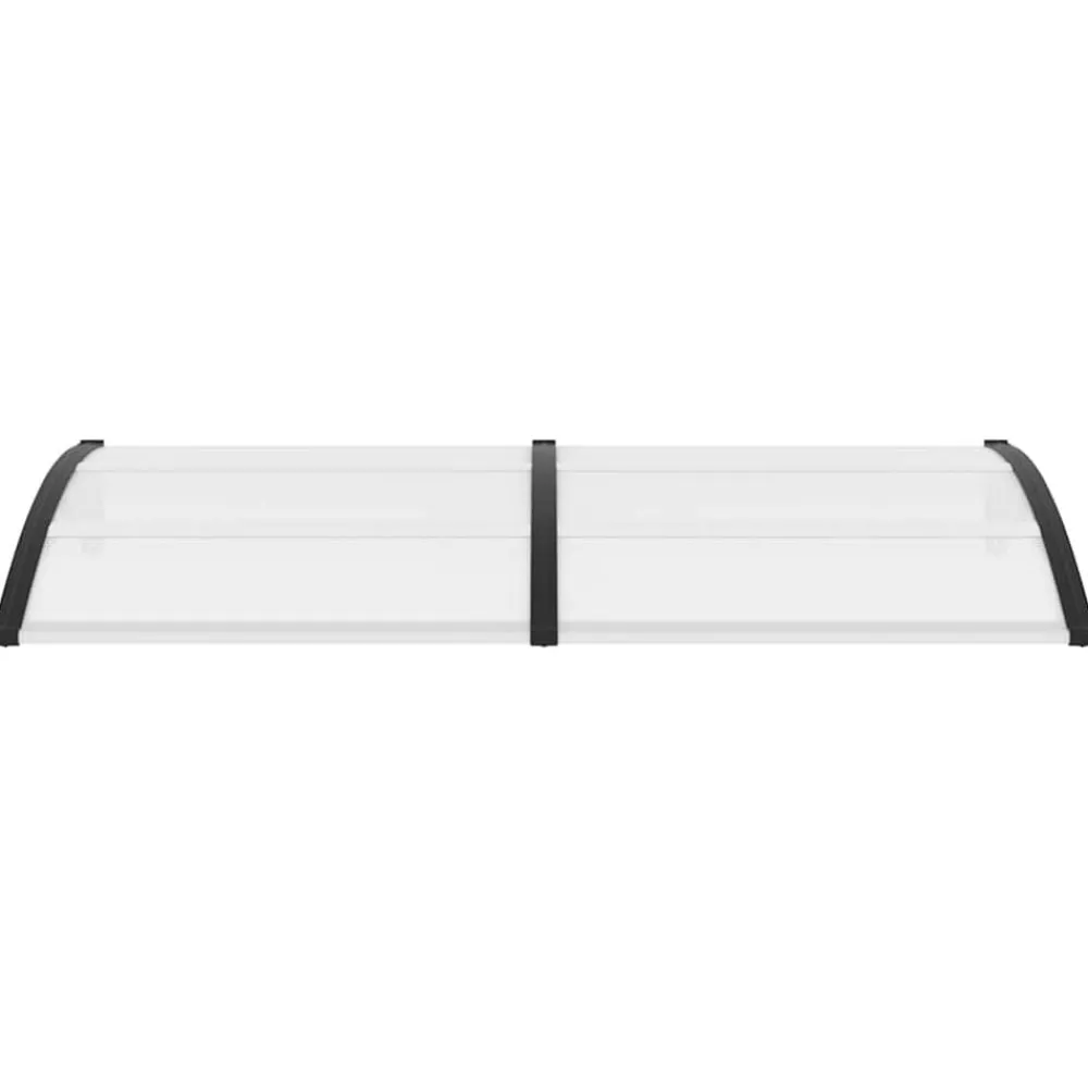vidaXL Jardín-Marquesina para puerta PC negro 200x100 cm