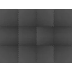 vidaXL Mats de ejercicio en rompecabezas 12 pcs 4,32 ㎡ Negro Hot