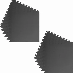 vidaXL Mats de ejercicio en rompecabezas 12 pcs 4,32 ㎡ Negro Hot