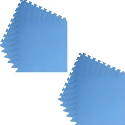vidaXL Mats de ejercicio en rompecabezas 12 pcs 4,32 ㎡ Espuma EVA Azul Outlet
