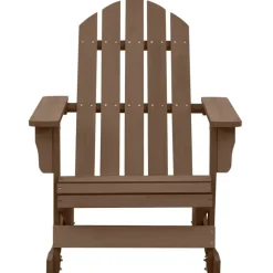 vidaXL Muebles De Jardín-Mecedora de jardín de madera marrón
