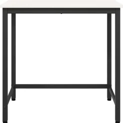 vidaXL Mesa 80 x 50 x 77 cm Madera Ingenierizada y Acero White Hot