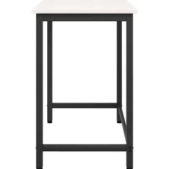 vidaXL Mesa 80 x 50 x 77 cm Madera Ingenierizada y Acero White Hot