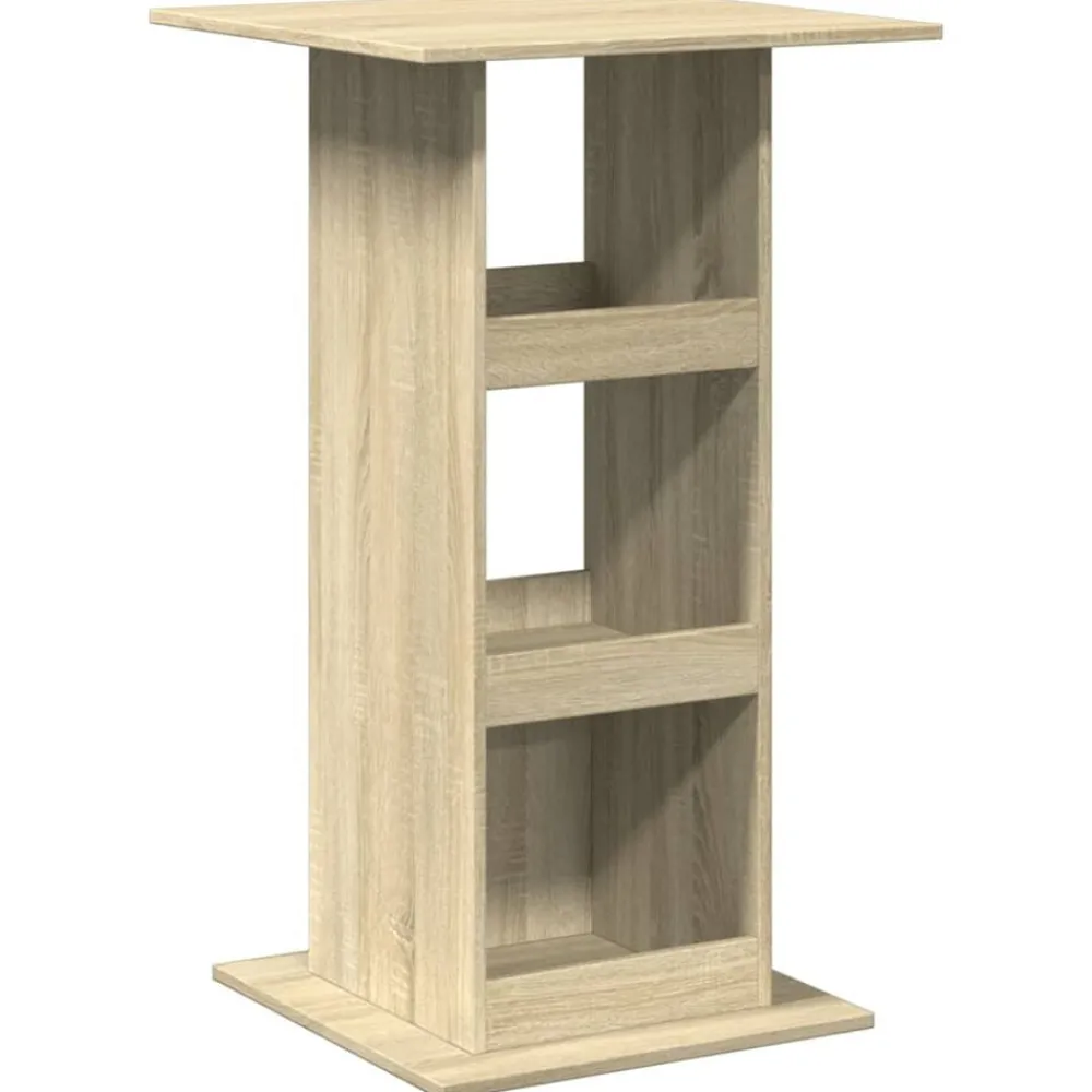 vidaXL Mesas-Mesa alta bar con almacenaje madera 60x60x102 cm