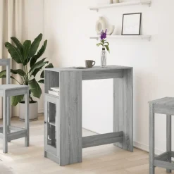 vidaXL Mesas-Mesa alta bar con estantes 101x40x103,5 cm