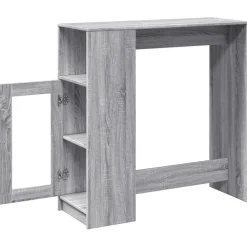 vidaXL Mesas-Mesa alta bar con estantes 101x40x103,5 cm