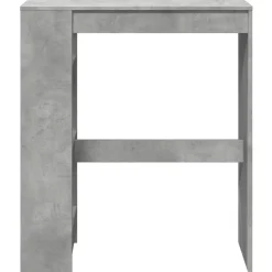 vidaXL Mesa alta bar con estantes madera gris hormigón 90x40x103,5 cm Gris hormig&oacute;n Clearance