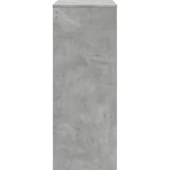 vidaXL Mesa alta bar con estantes madera gris hormigón 90x40x103,5 cm Gris hormig&oacute;n Clearance