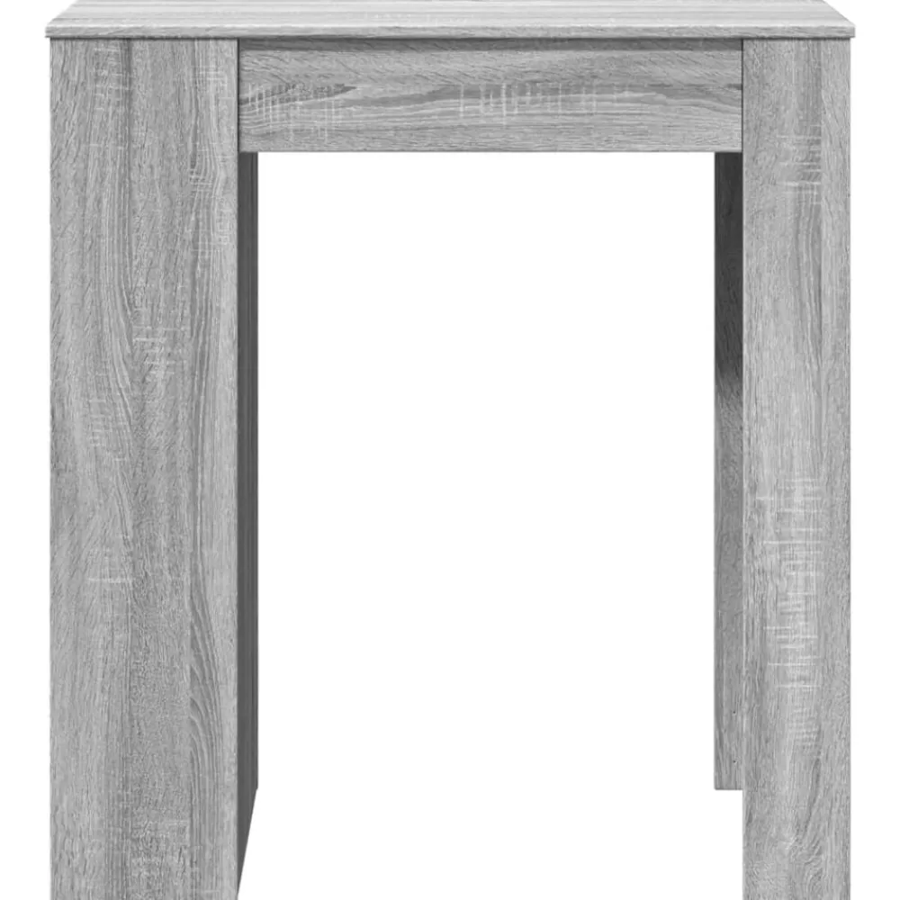 vidaXL Mesa alta bar con estantes madera 95x47x103,5 cm Gris sonoma Online