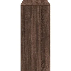 vidaXL Mesa alta con estante marrón roble 124x46x103,5 cm Marr&oacute;n roble