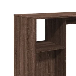 vidaXL Mesa alta con estante marrón roble 124x46x103,5 cm Marr&oacute;n roble