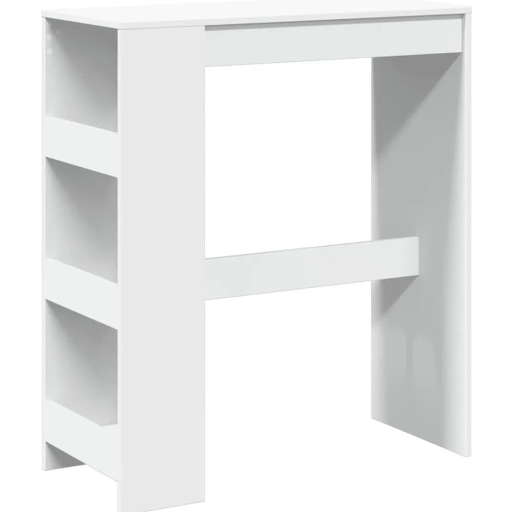 vidaXL Mesas-Mesa alta con estantes madera ingeniería 90x40x103,5 cm