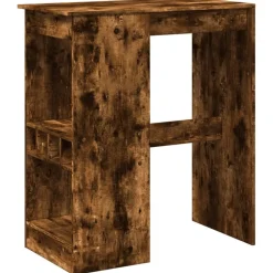 vidaXL Mesas-Mesa alta con estantes madera 90x47,5x103,5 cm