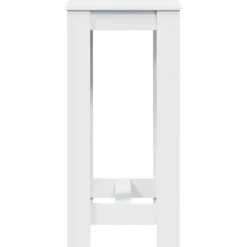 vidaXL Mesas-Mesa alta de bar madera de ingeniería blanca 51x50x103,5 cm