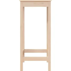 vidaXL Mesa alta de bar madera maciza de pino 50x50x110 cm Natural