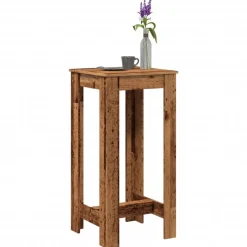 vidaXL Mesas-Mesa alta de bar madera de ingeniería envejecida 51x50x103,5 cm