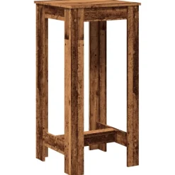 vidaXL Mesas-Mesa alta de bar madera de ingeniería envejecida 51x50x103,5 cm