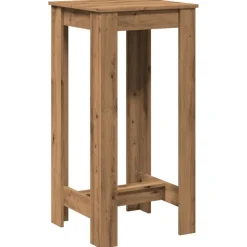 vidaXL Mesas-Mesa alta de bar madera ingeniería roble artisian 51x50x103,5cm