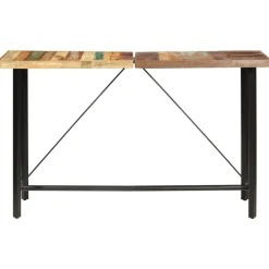vidaXL Mesa alta de cocina de madera maciza reciclada 180x70x107 cm Marr&oacute;n