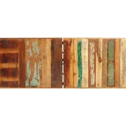 vidaXL Mesa alta de cocina de madera maciza reciclada 180x70x107 cm Marr&oacute;n