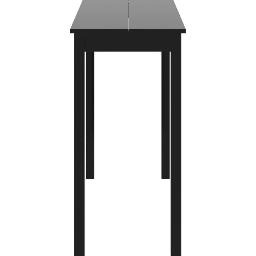 vidaXL Mesas-Mesa alta negra de MDF 115x55x107 cm