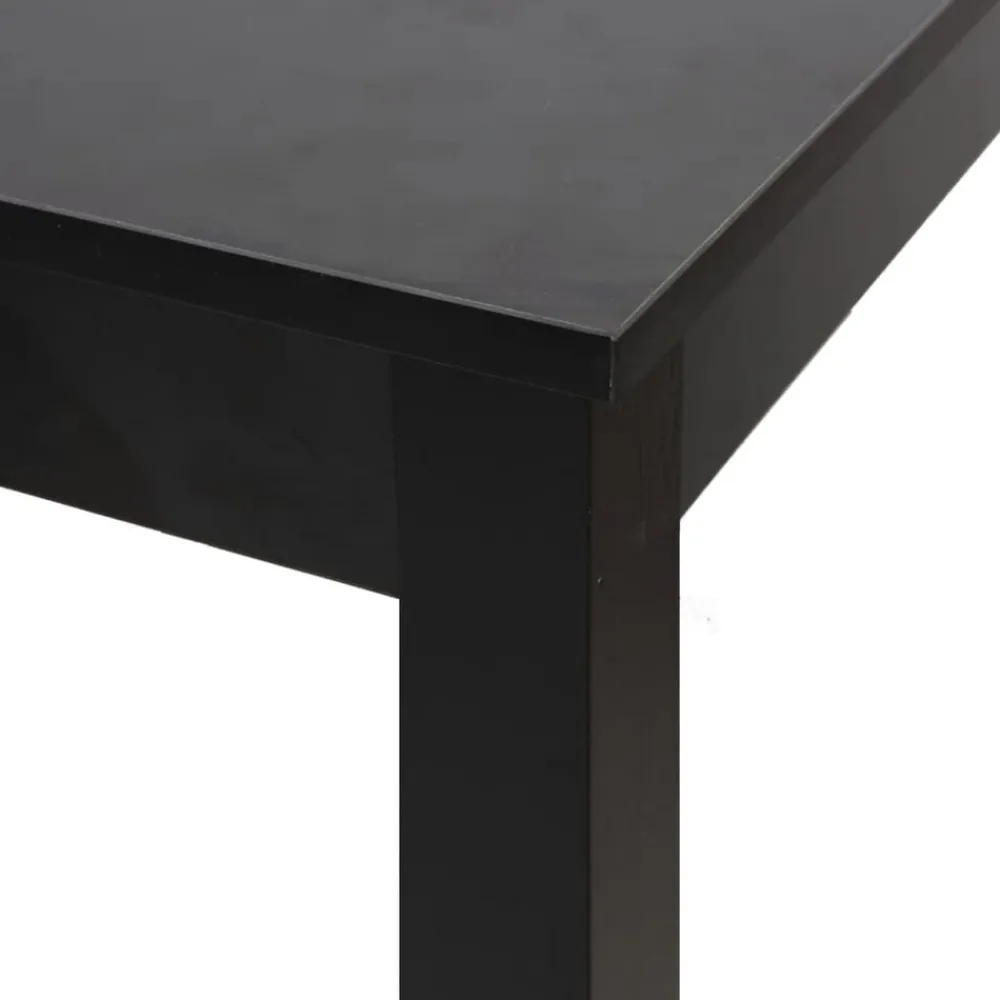 vidaXL Mesas-Mesa alta negra de MDF 115x55x107 cm