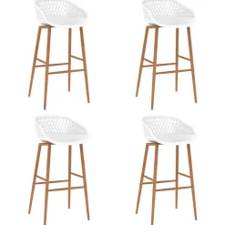 vidaXL Conjuntos De Muebles-Mesa alta y taburetes de bar de 5 piezas