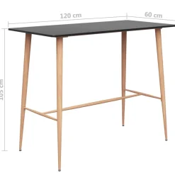 vidaXL Conjuntos De Muebles-Mesa alta y taburetes de bar 5 piezas