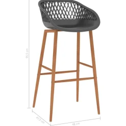 vidaXL Conjuntos De Muebles-Mesa alta y taburetes de bar 5 piezas