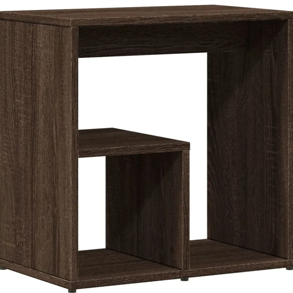 vidaXL Mesa auxiliar 2 uds madera ingeniería marrón roble 50x30x50 cm Marrón roble