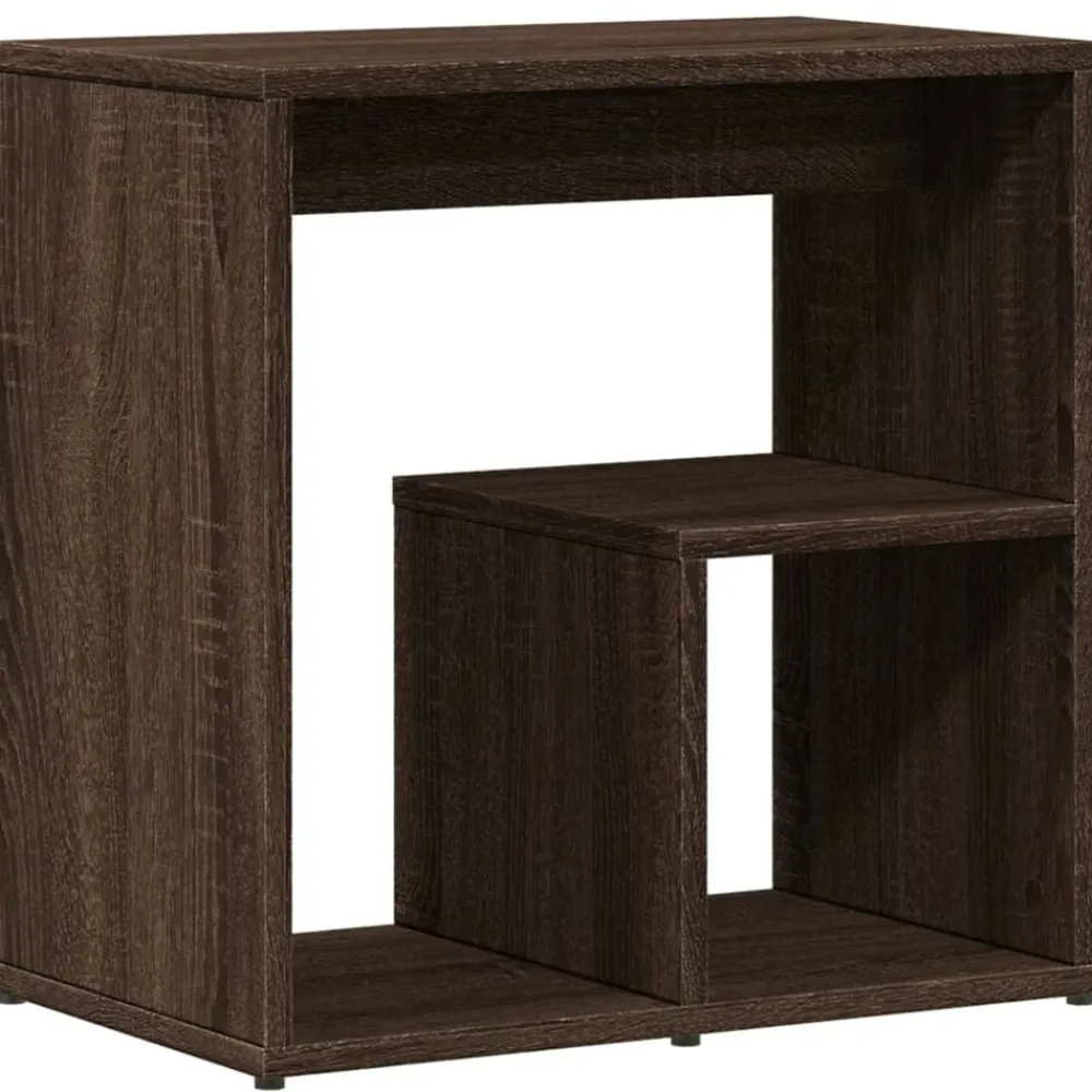 vidaXL Mesa auxiliar 2 uds madera ingeniería marrón roble 50x30x50 cm Marrón roble