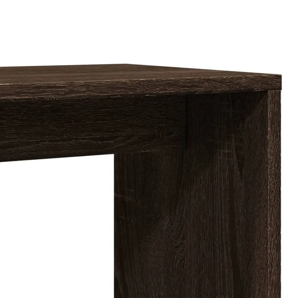 vidaXL Mesa auxiliar 2 uds madera ingeniería marrón roble 50x30x50 cm Marrón roble