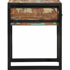 vidaXL Mesa Auxiliar 40 x 40 x 50 cm Madera sólida recuperada Hot