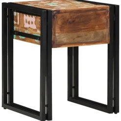 vidaXL Mesa Auxiliar 40 x 40 x 50 cm Madera sólida recuperada Hot