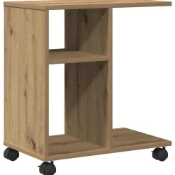 vidaXL Mesa Auxiliar con estante 50 x 30 x 55 cm Roble artisan Sale