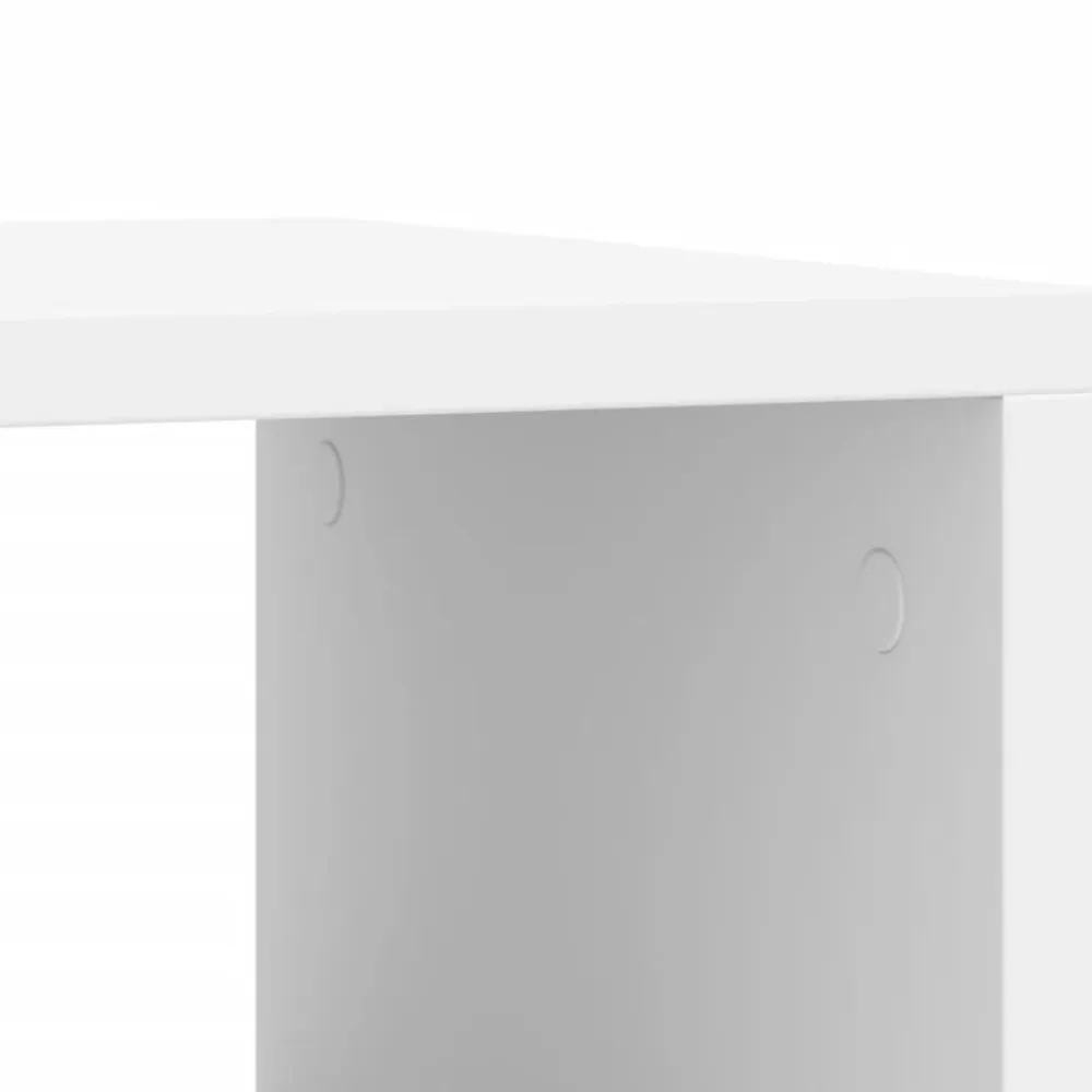 vidaXL Mesa auxiliar con ruedas madera ingeniería 50x30x55 cm Blanco New