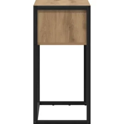 vidaXL Mesas-Mesa Auxiliar con cajón Roble Artesanal 100 x 36 x 75 cm