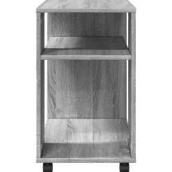 vidaXL Mesas-Mesa auxiliar con ruedas madera 70x35x60 cm
