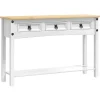 vidaXL Mesas-Mesa Auxiliar Corona 114 x 34,5 x 73 cm Madera de pino macizo