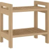 vidaXL Accesorios Para El Baño-Mesa auxiliar de baño madera maciza de teca 45x30x45 cm