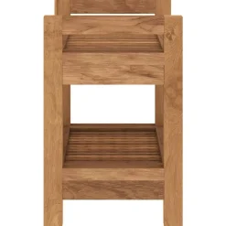 vidaXL Accesorios Para El Baño-Mesa auxiliar de baño madera maciza de teca 45x30x45 cm