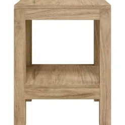 vidaXL Mesa auxiliar de baño madera maciza de teca 45x35x45 cm New