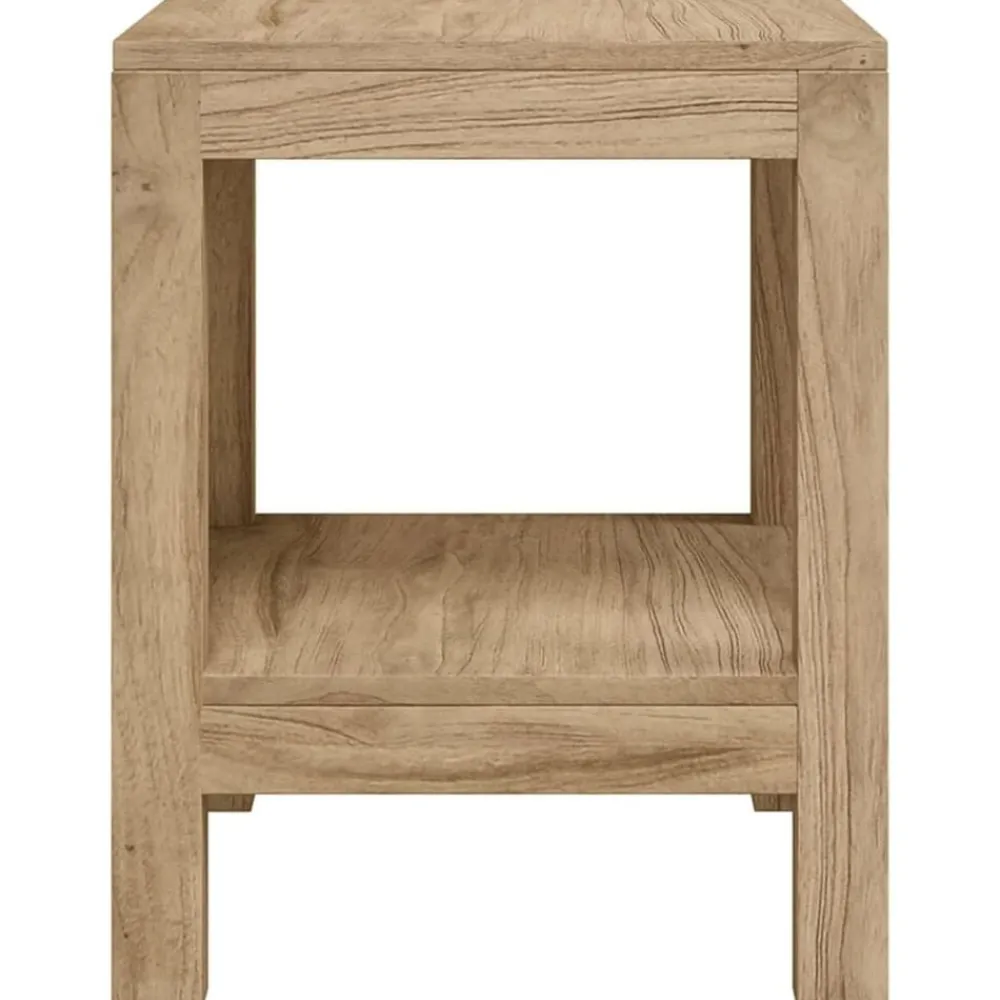 vidaXL Mesa auxiliar de baño madera maciza de teca 45x35x45 cm New