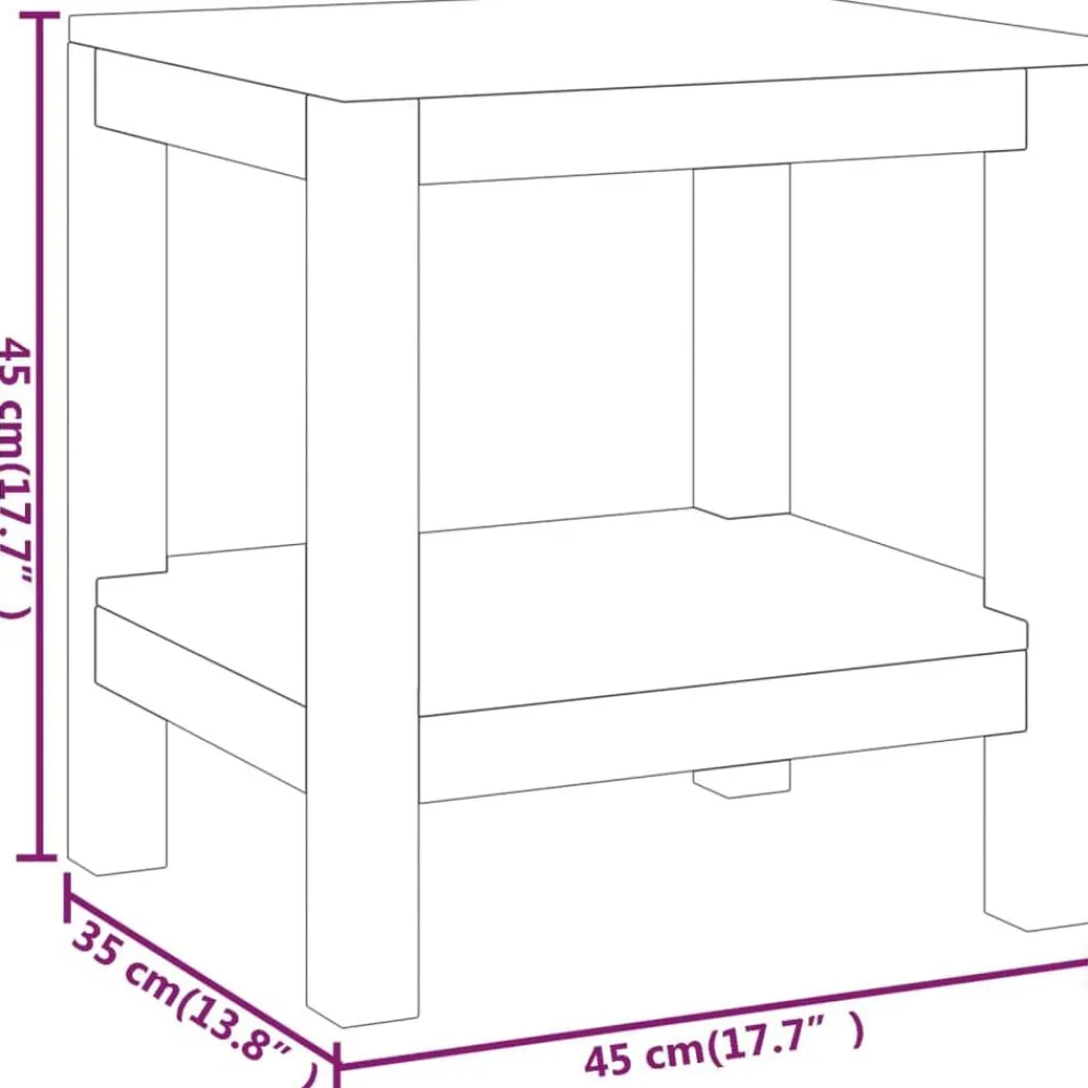 vidaXL Mesa auxiliar de baño madera maciza de teca 45x35x45 cm New