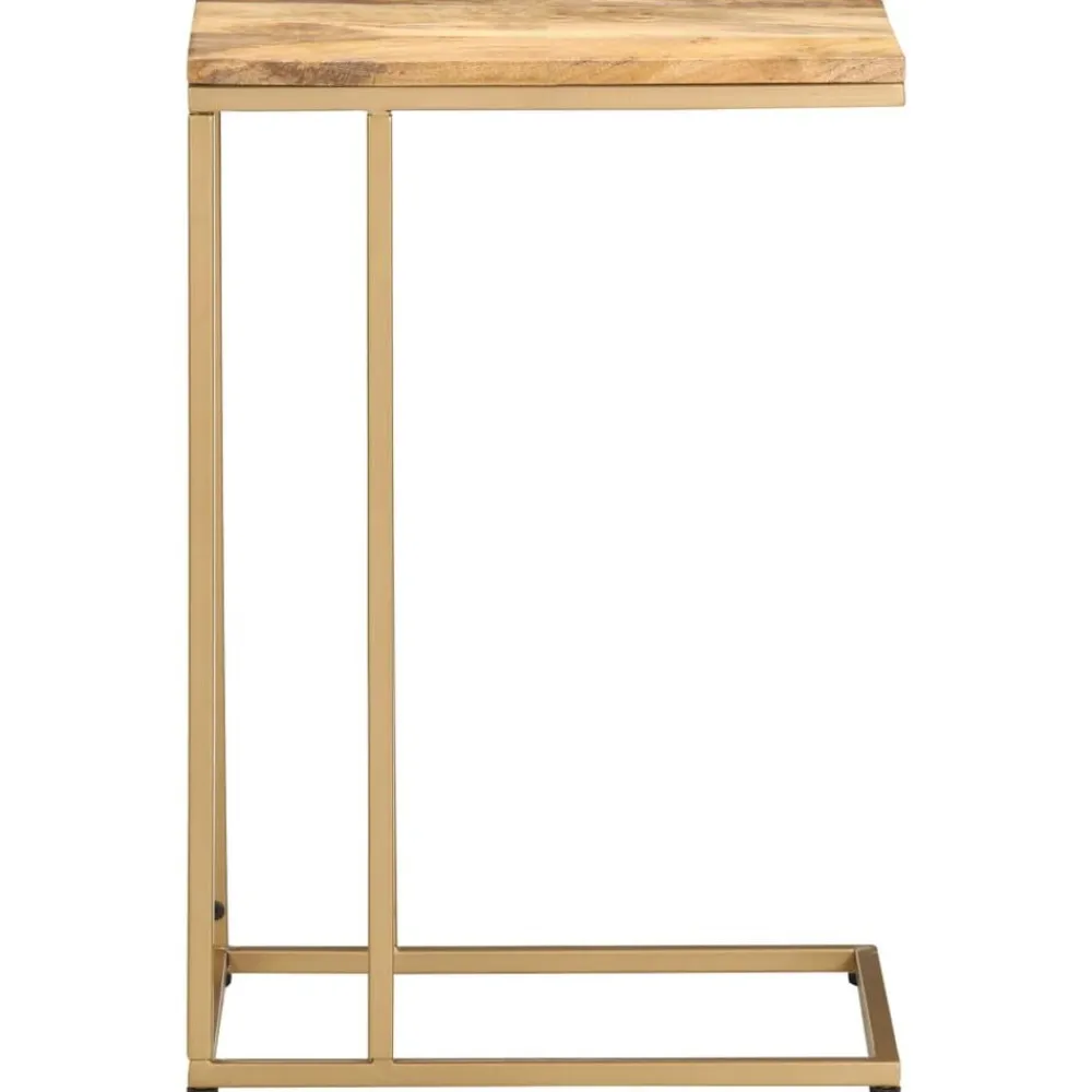 vidaXL Mesas-Mesa auxiliar de madera maciza de mango 35x45x65 cm