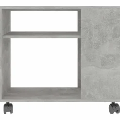 vidaXL Mesas-Mesa auxiliar de madera contrachapada gris hormigón 70x35x55 cm