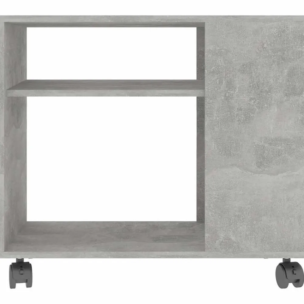 vidaXL Mesas-Mesa auxiliar de madera contrachapada gris hormigón 70x35x55 cm