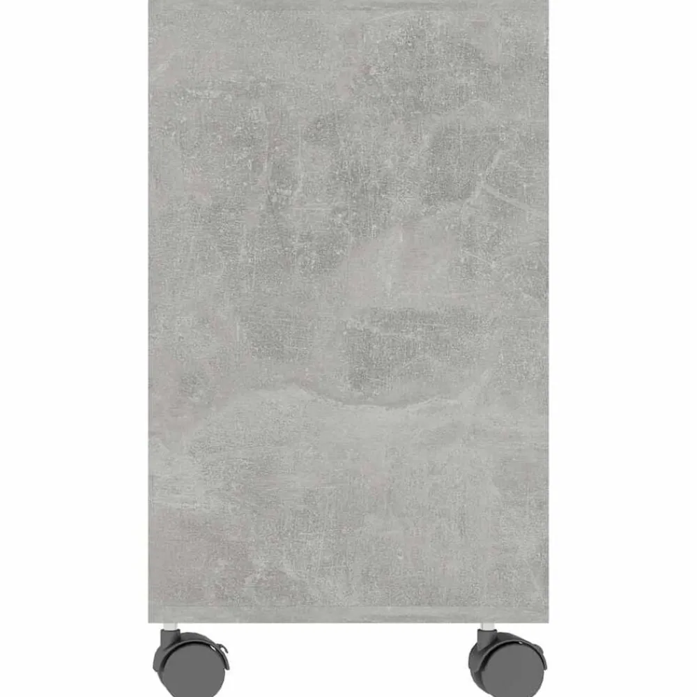 vidaXL Mesas-Mesa auxiliar de madera contrachapada gris hormigón 70x35x55 cm